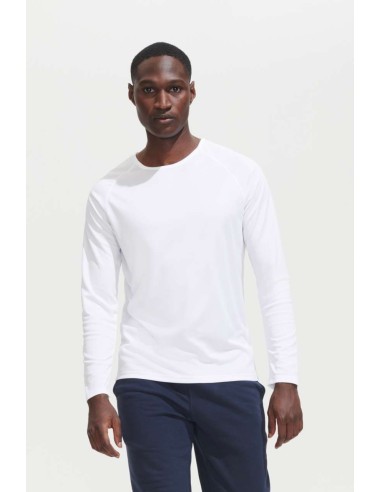 SOL-02071-Mens Long Sleeve Sports T-Shirt Sporty